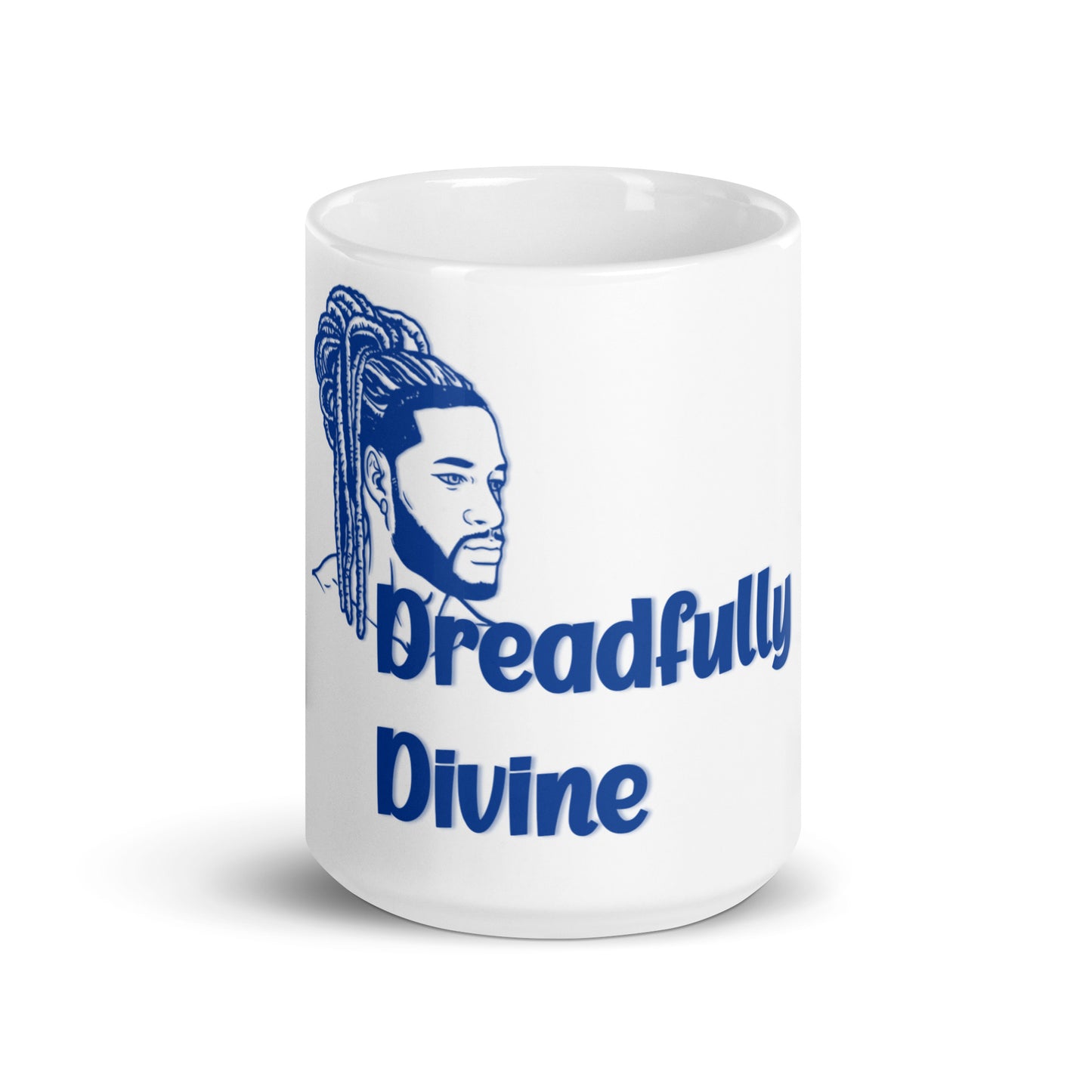 DD Man (Blue) White Glossy Mug