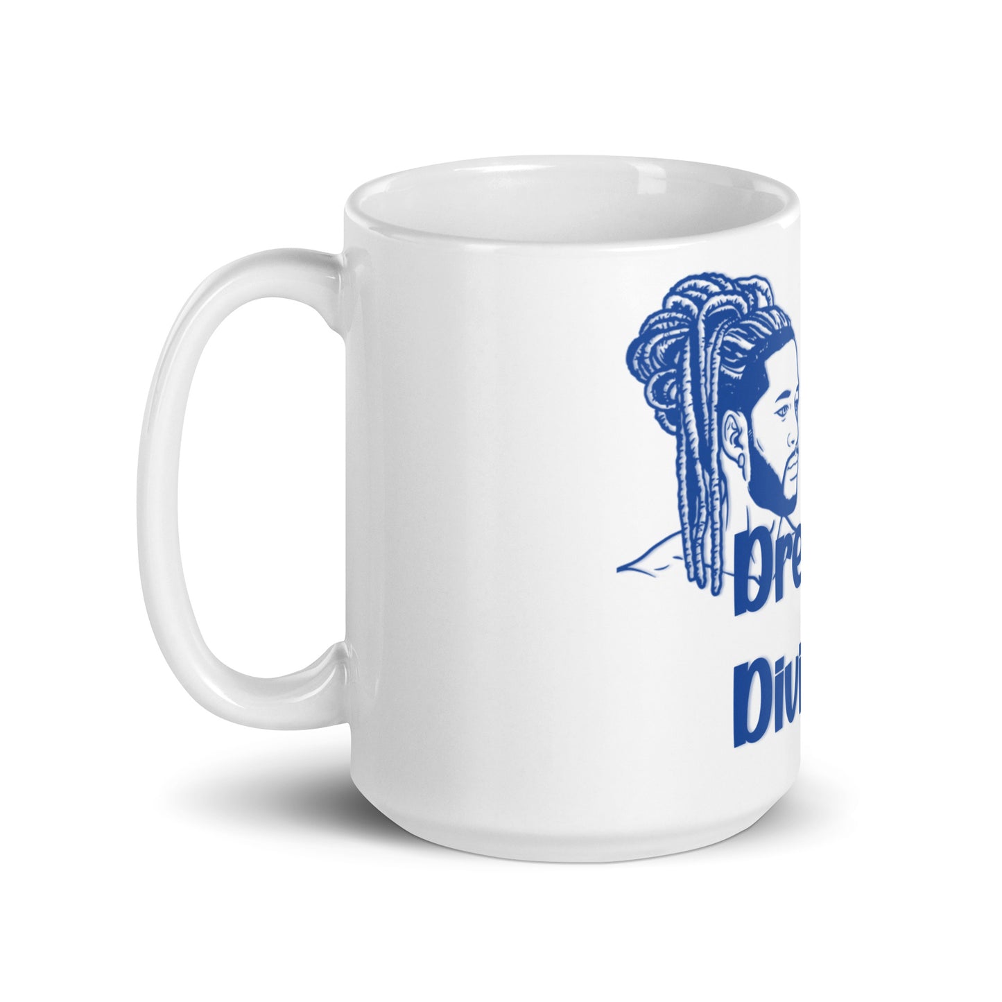 DD Man (Blue) White Glossy Mug