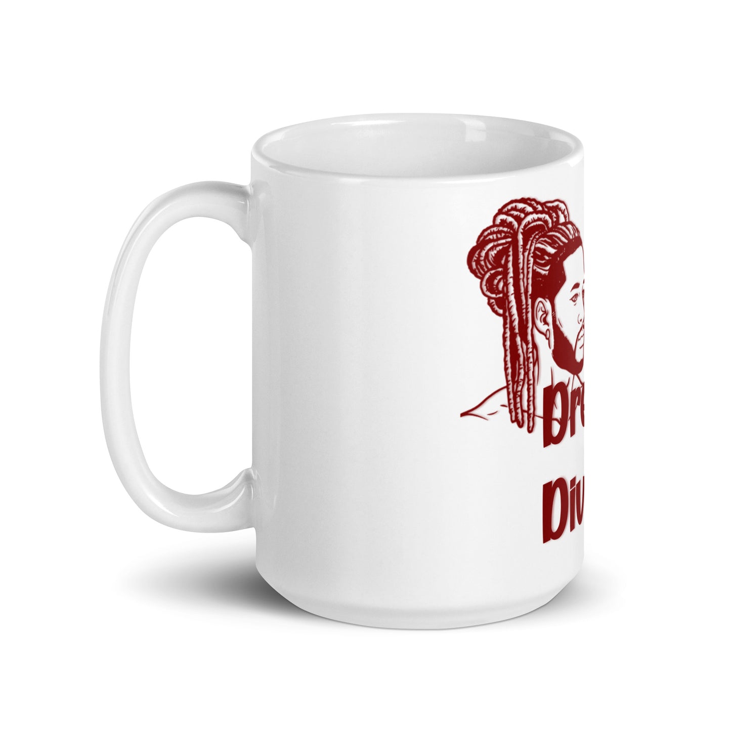 DD Man (Maroon) White Glossy Mug