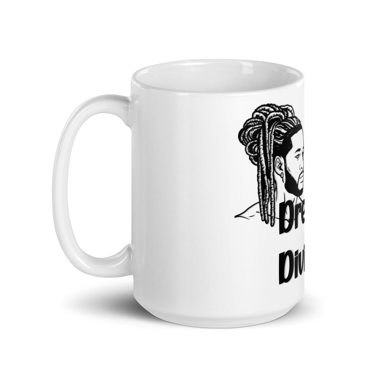 DD Man (Black) White Glossy Mug