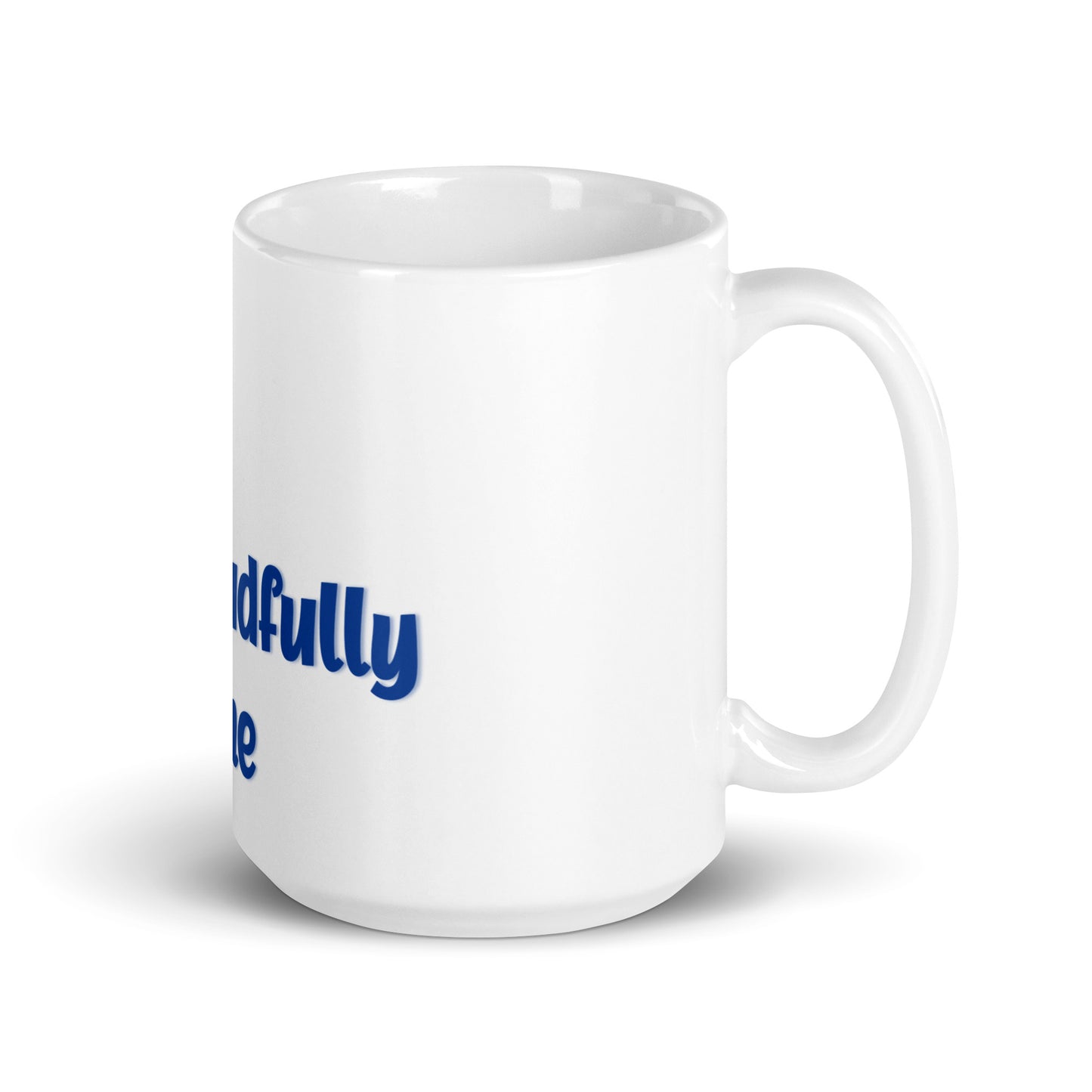 DD Man (Blue) White Glossy Mug