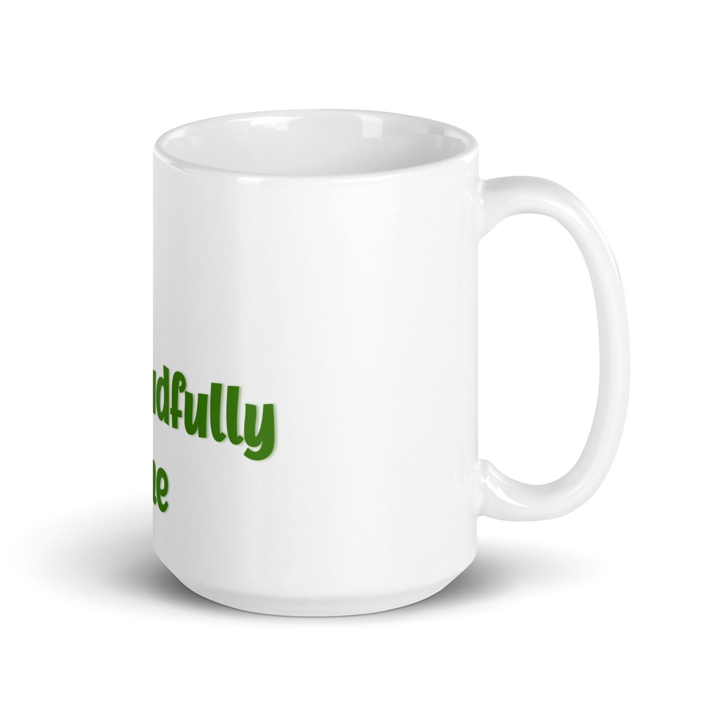 DD Man (Green) White Glossy Mug