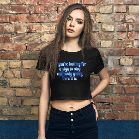 Endless Giving Women’s Crop Tee