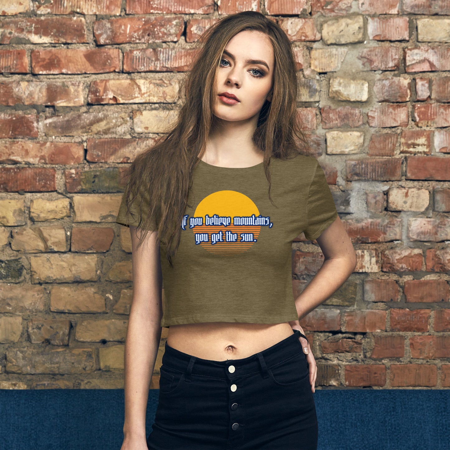 Believe Mountains Women’s Crop Tee