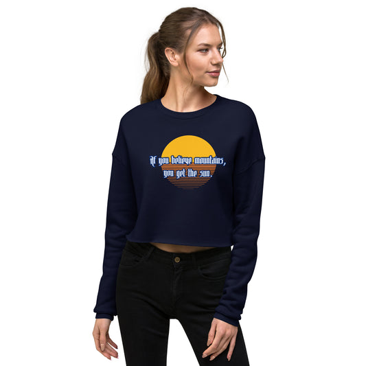 Believe Mountains Crop Sweatshirt