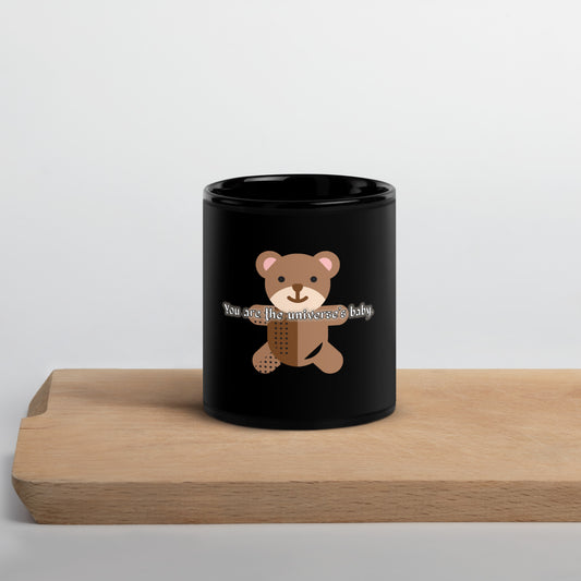 Teddy Black Glossy Mug