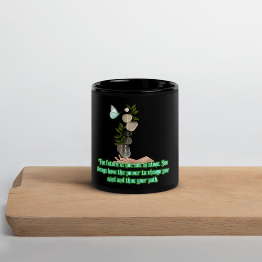 Set In Stone Black Glossy Mug