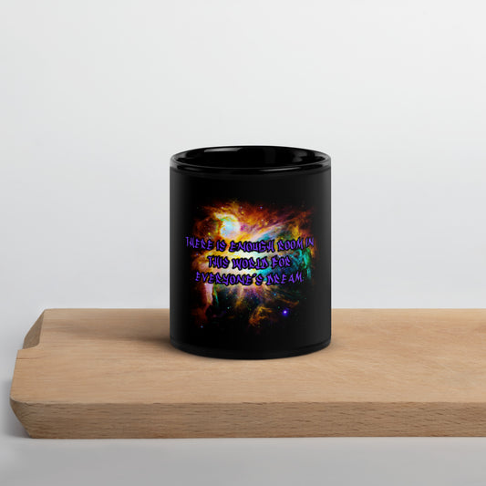 Perchance To Dream Black Glossy Mug