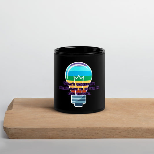 Lightbulb #4 Black Glossy Mug