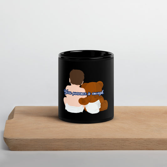 Enough #2 Black Glossy Mug