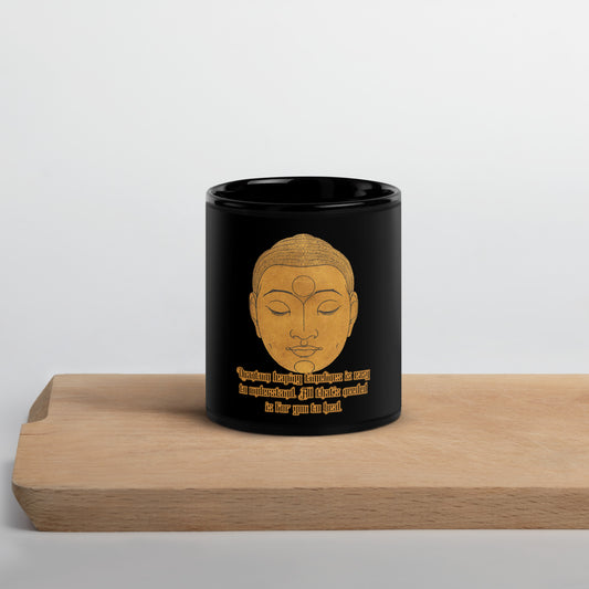 Buddha Black Glossy Mug