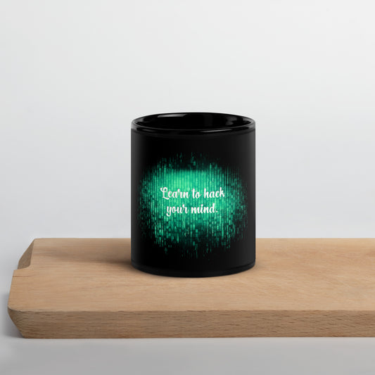 Binary Breakdown Black Glossy Mug