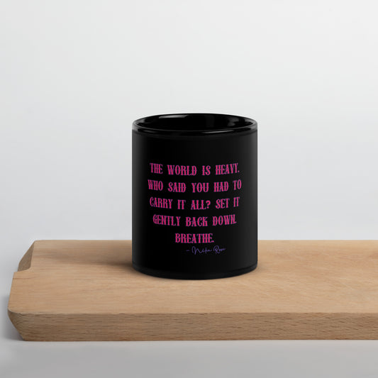 Nika's Prose Black Glossy Mug