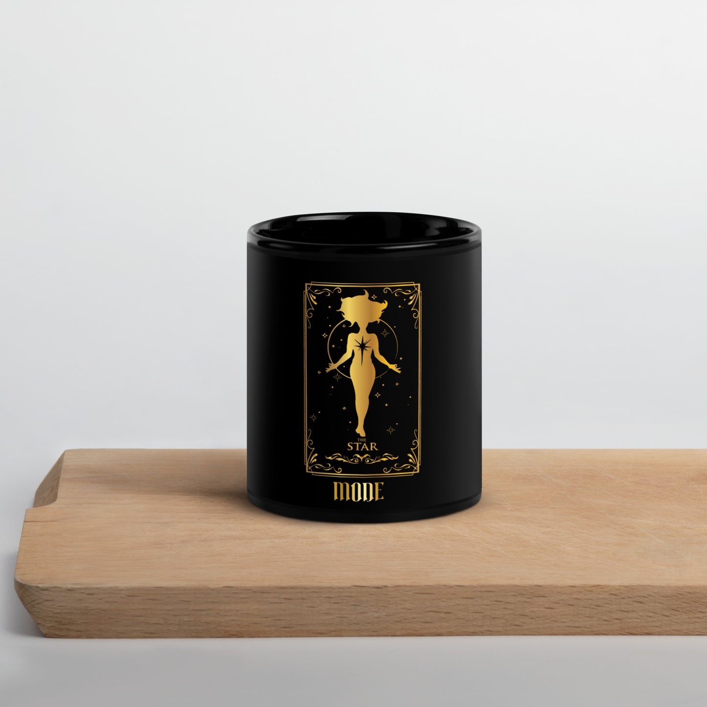 Star (Gold) Black Glossy Mug