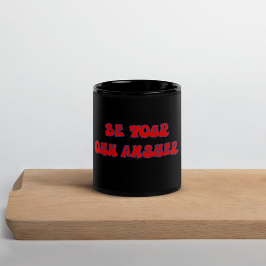 The Answer #1 Black Glossy Mug