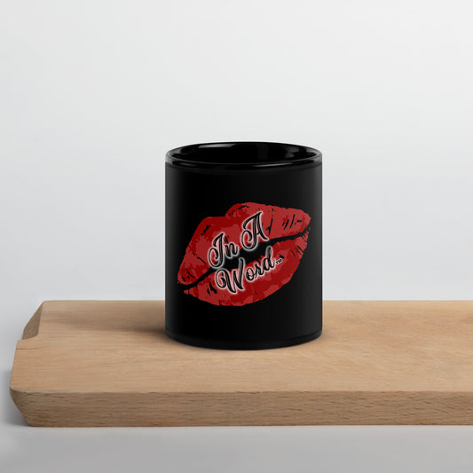 In A Word (Logo) Black Glossy Mug