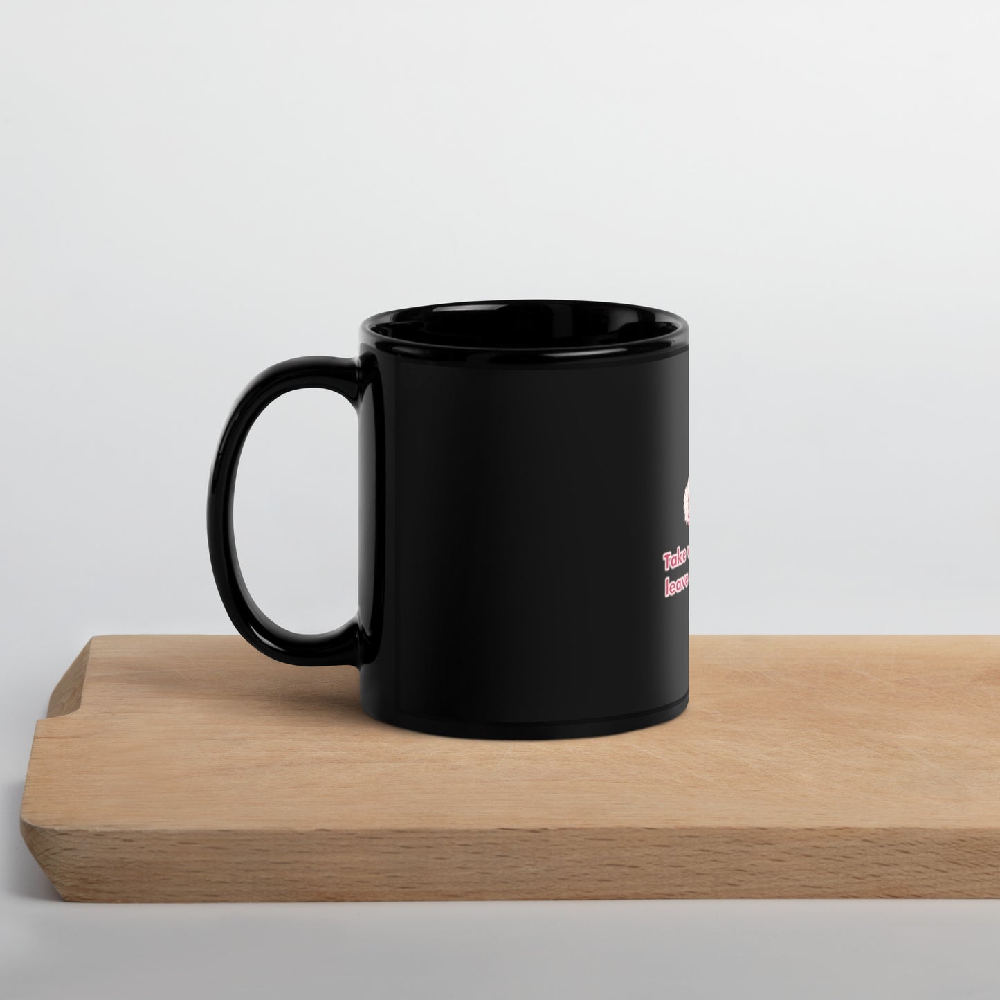 Pick Your Petals Black Glossy Mug