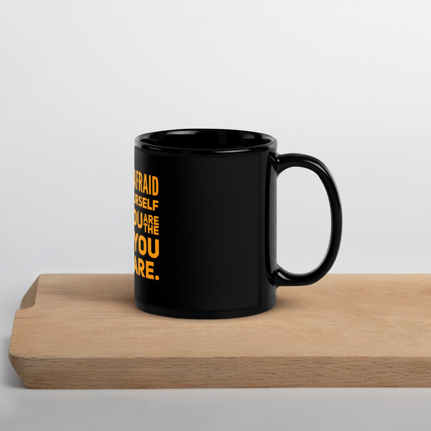 Ask Yourself #2 Black Glossy Mug