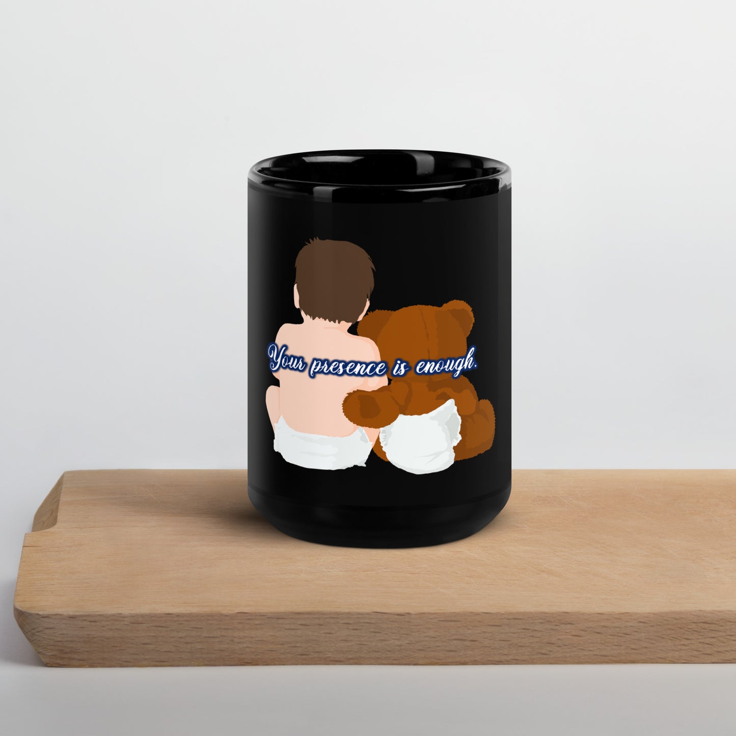 Enough #2 Black Glossy Mug