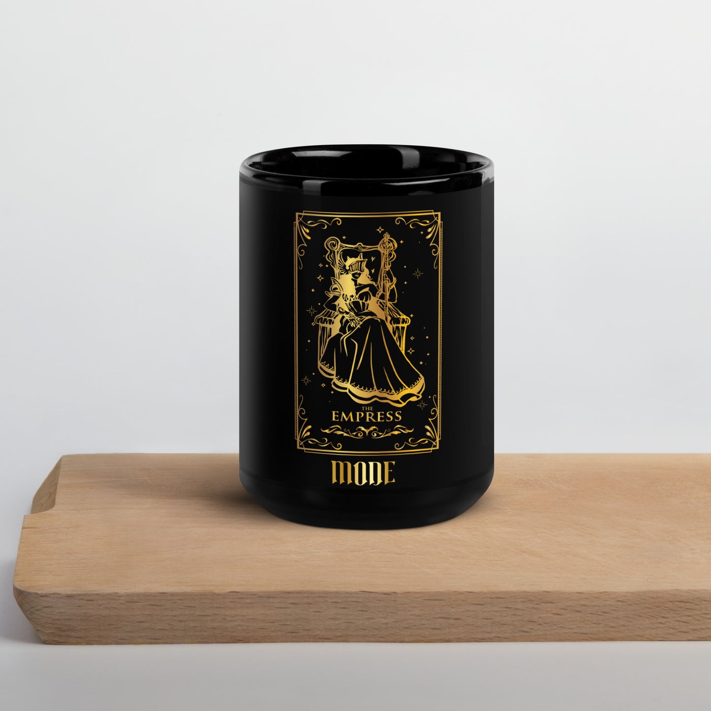 Empress (Gold) Black Glossy Mug