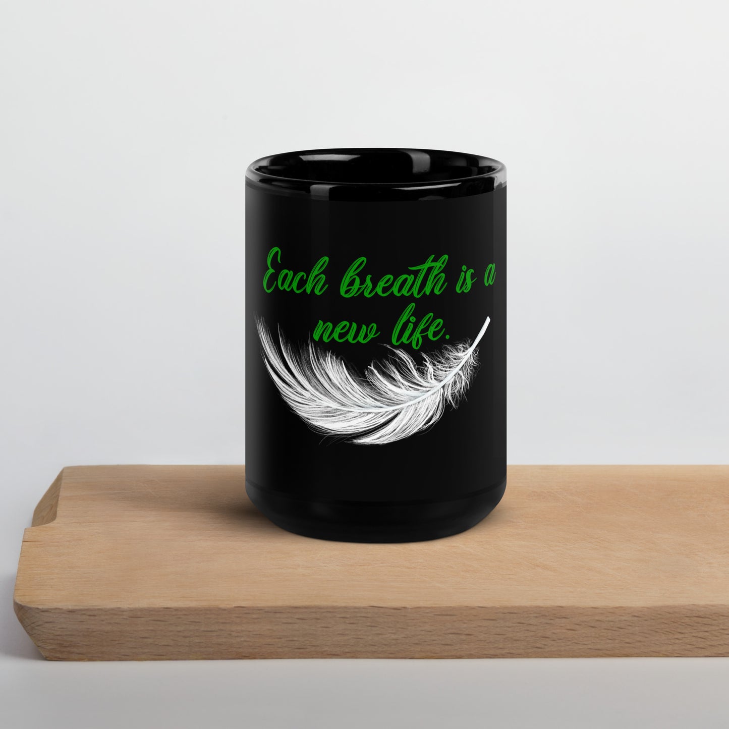 New Life #1 Black Glossy Mug