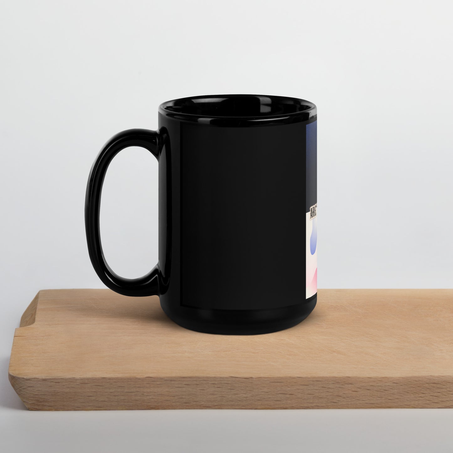 Self-Protection Black Glossy Mug