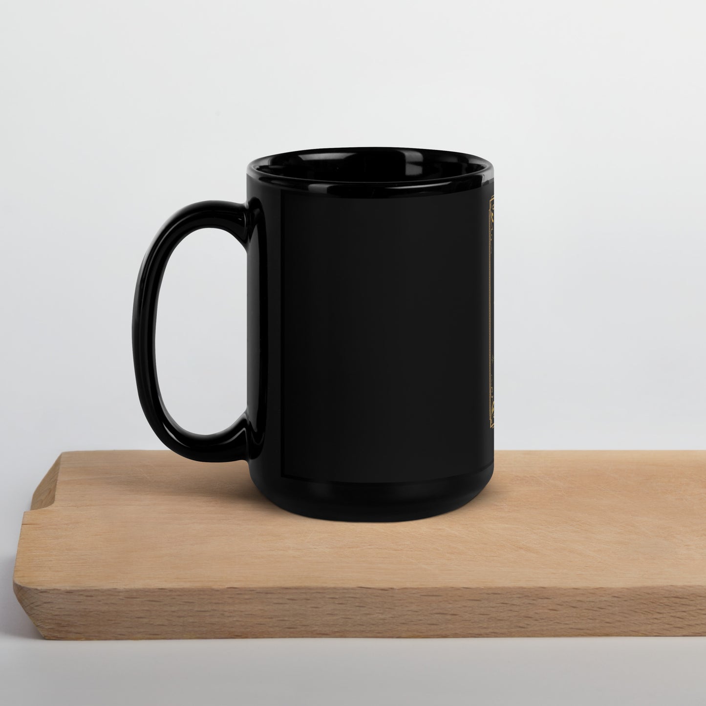 Star (Gold) Black Glossy Mug