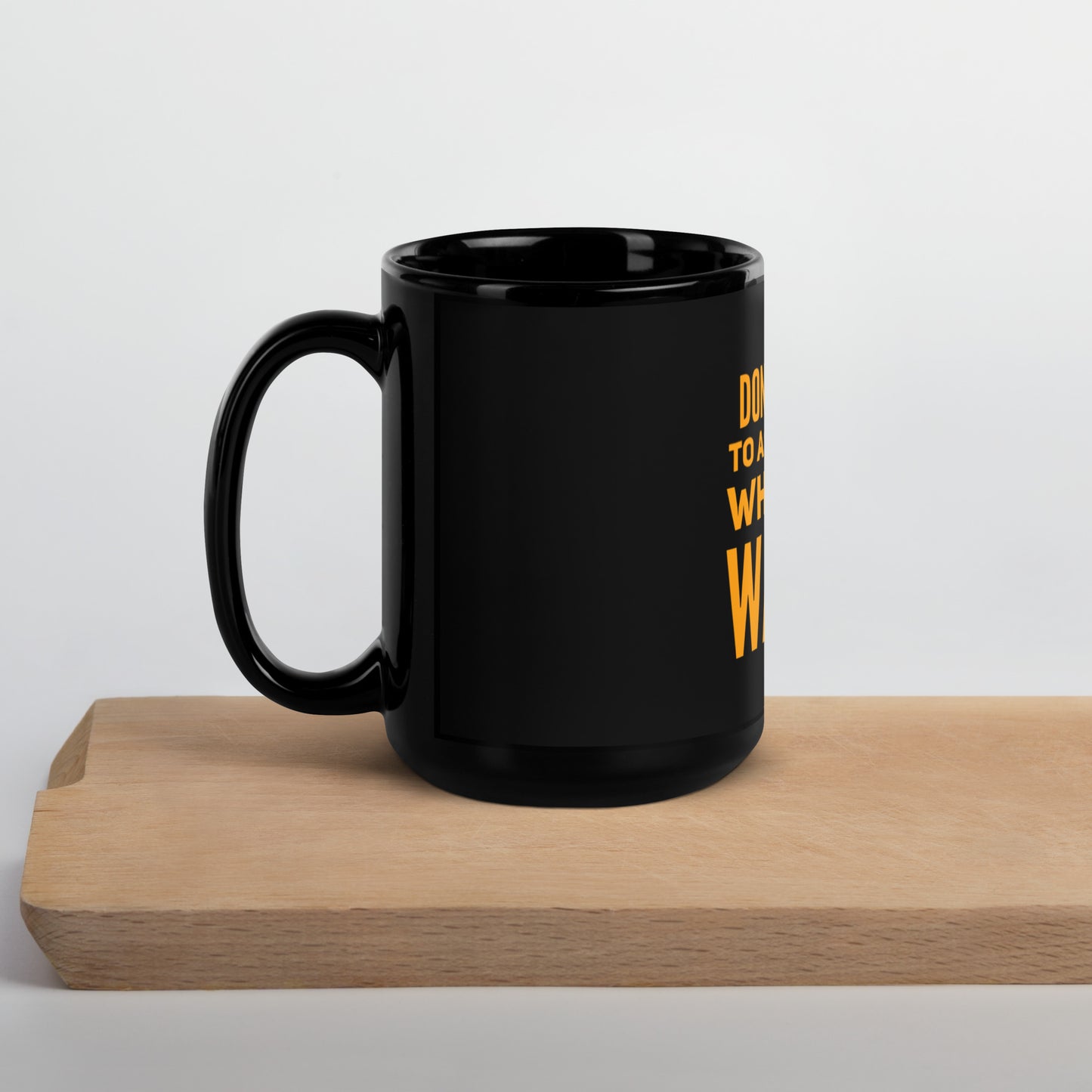 Ask Yourself #2 Black Glossy Mug