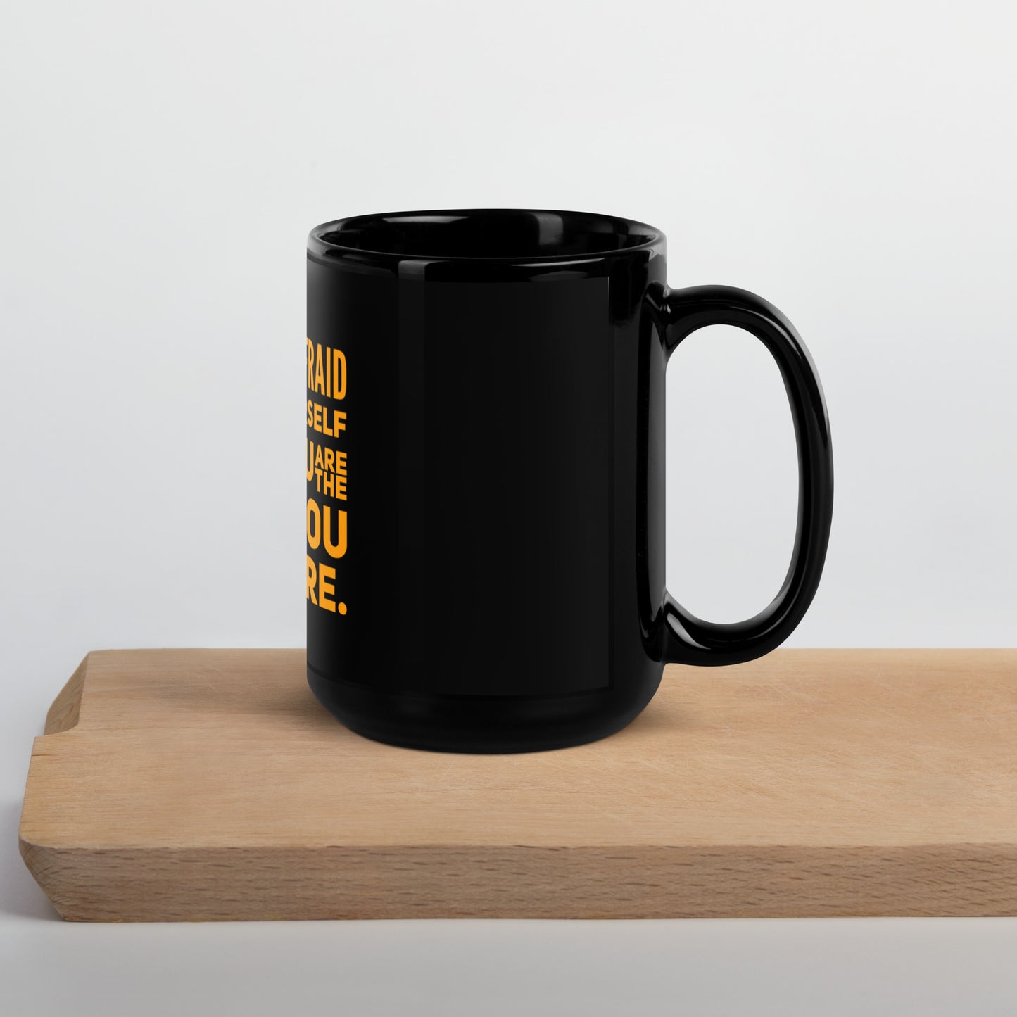 Ask Yourself #2 Black Glossy Mug