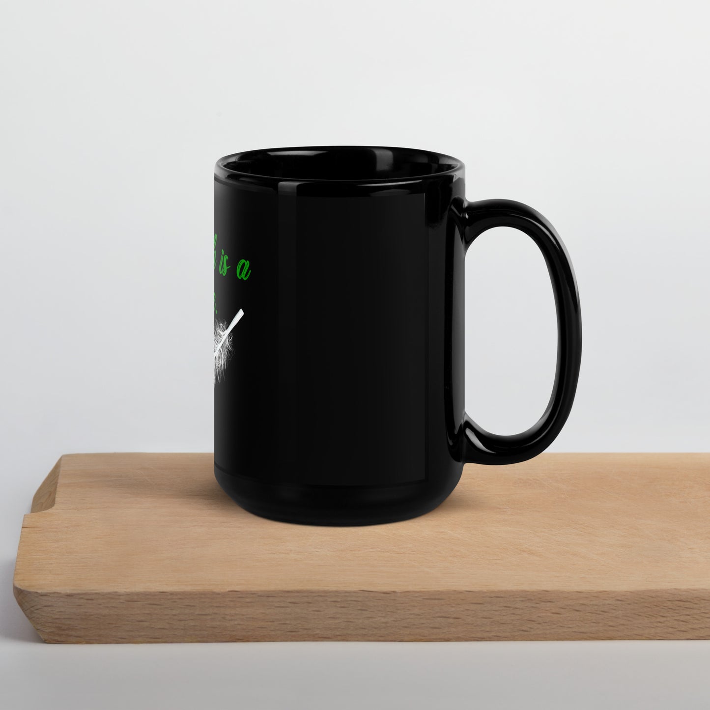 New Life #1 Black Glossy Mug