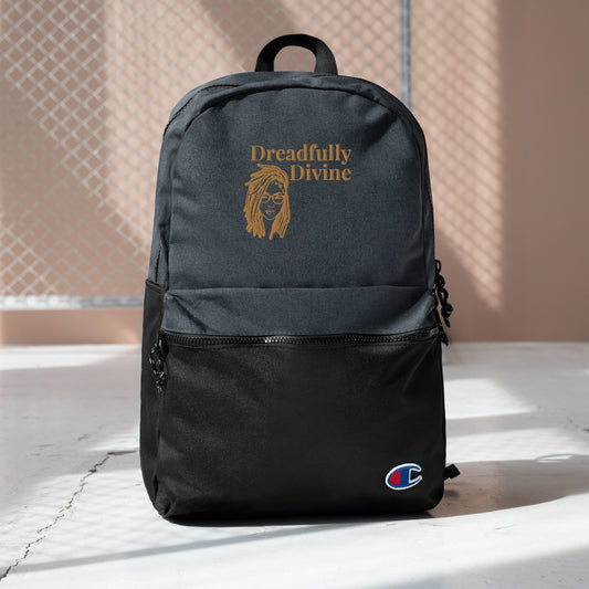 DD Woman (Gold) Unisex Embroidered Champion Backpack