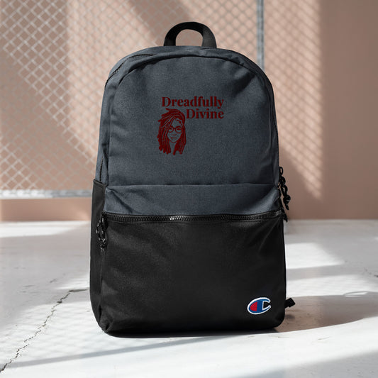 DD Woman (Maroon) Embroidered Champion Backpack