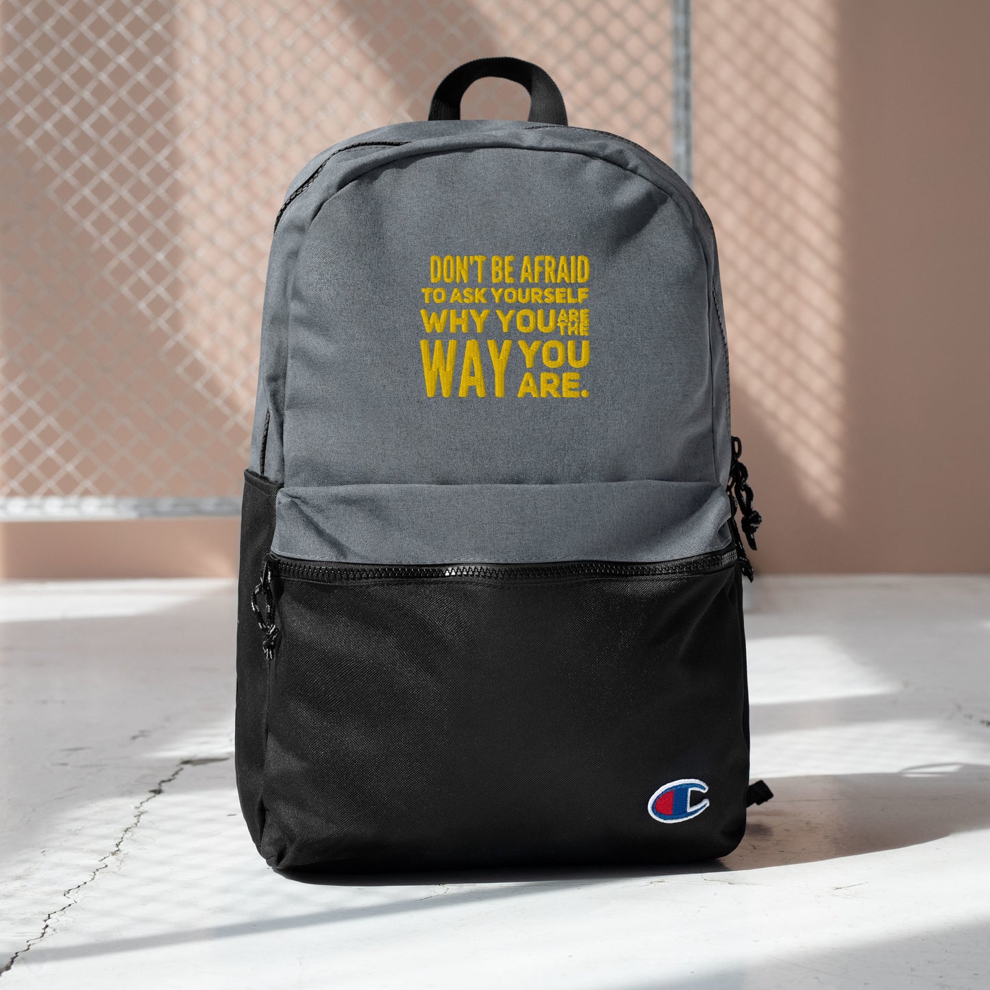 Ask Yourself #2 Embroidered Champion Backpack