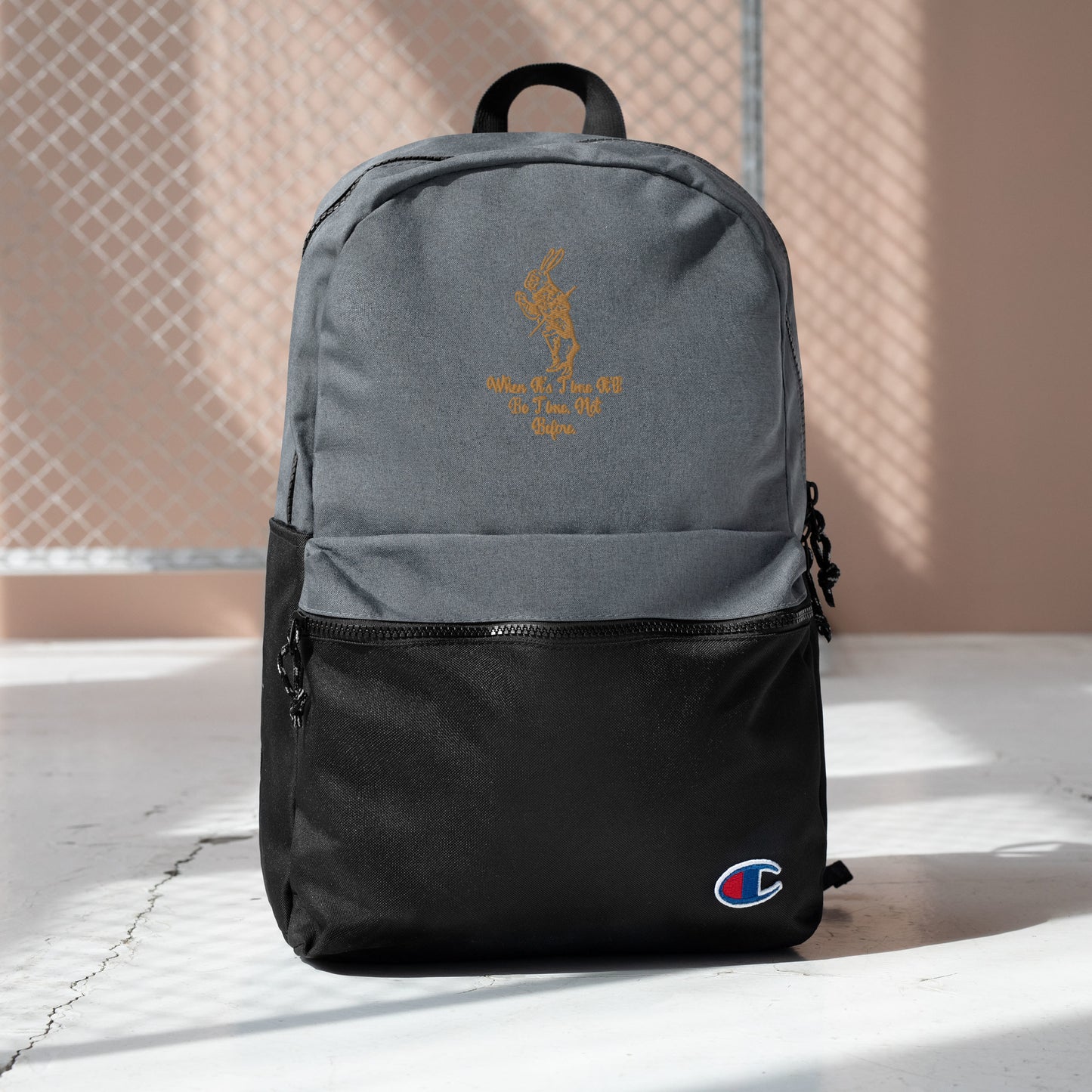 Rabbit (Gold) Embroidered Champion Backpack