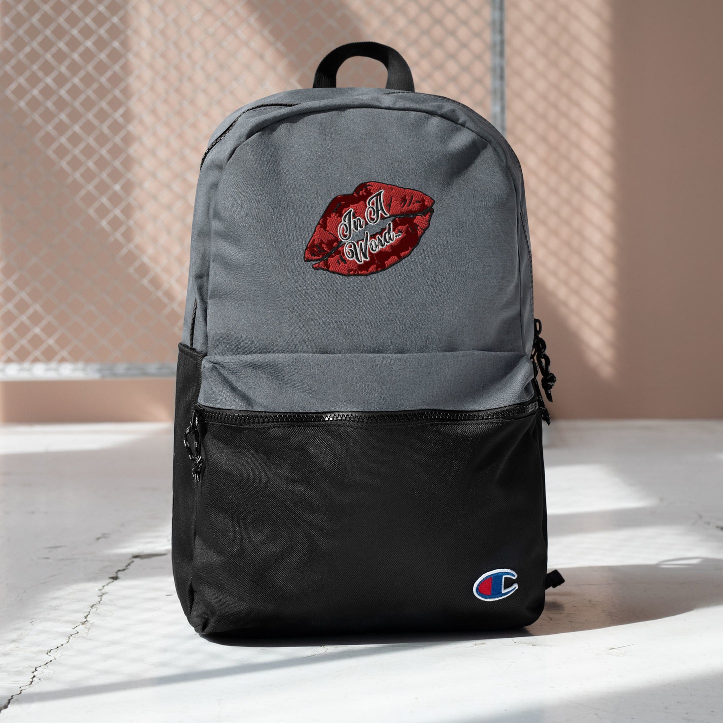 In A Word (Logo) Embroidered Champion Backpack