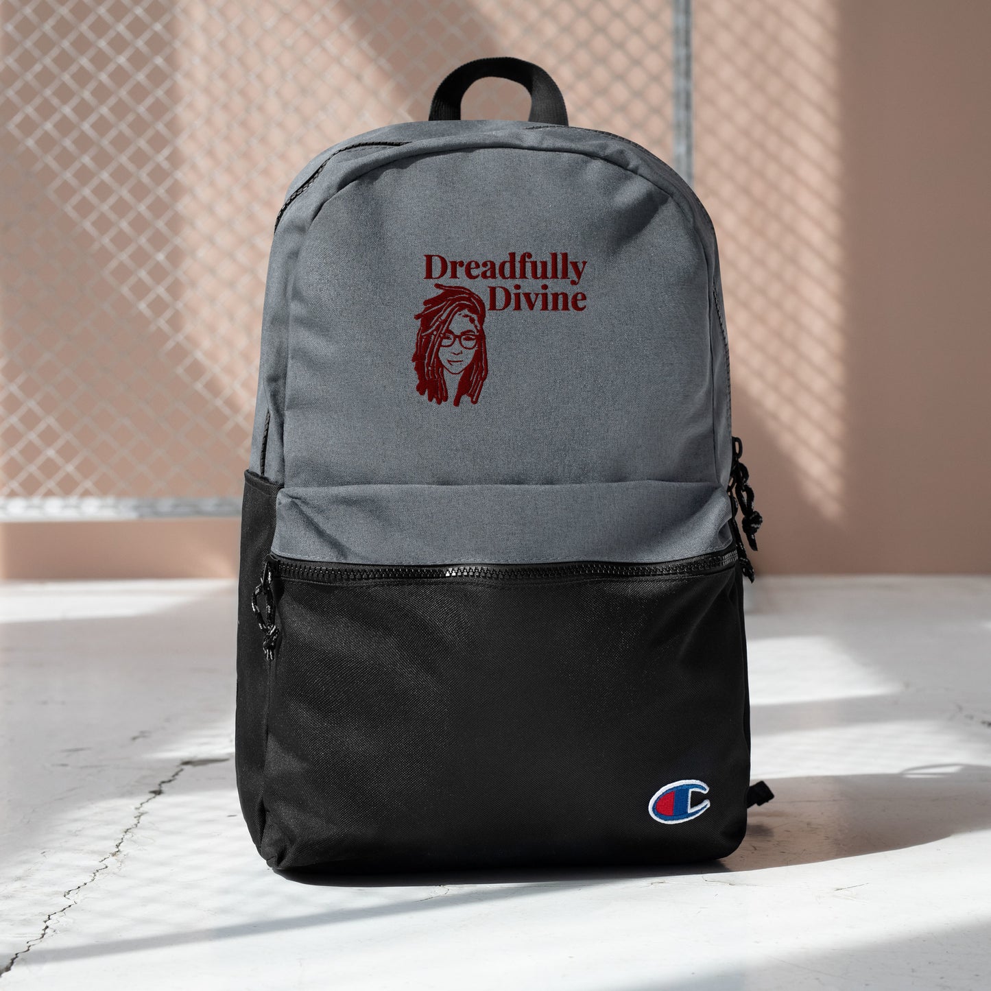 DD Woman (Maroon) Embroidered Champion Backpack