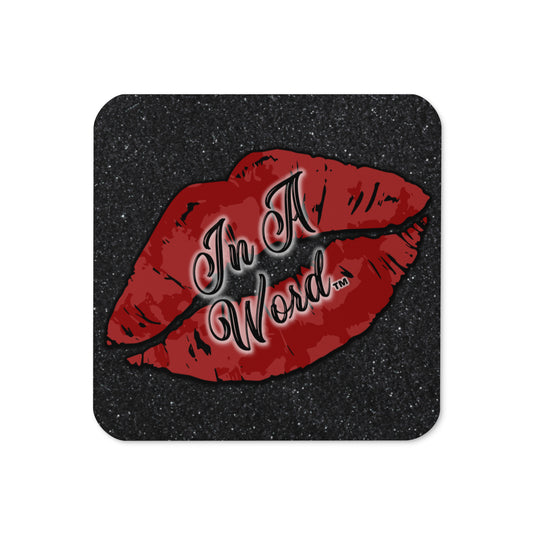 In A Word (Logo) Cork-back Coaster