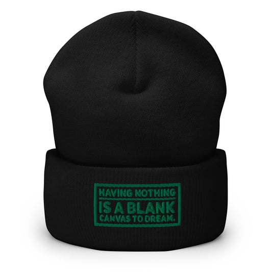 Blank Canvas (Green) Cuffed Beanie