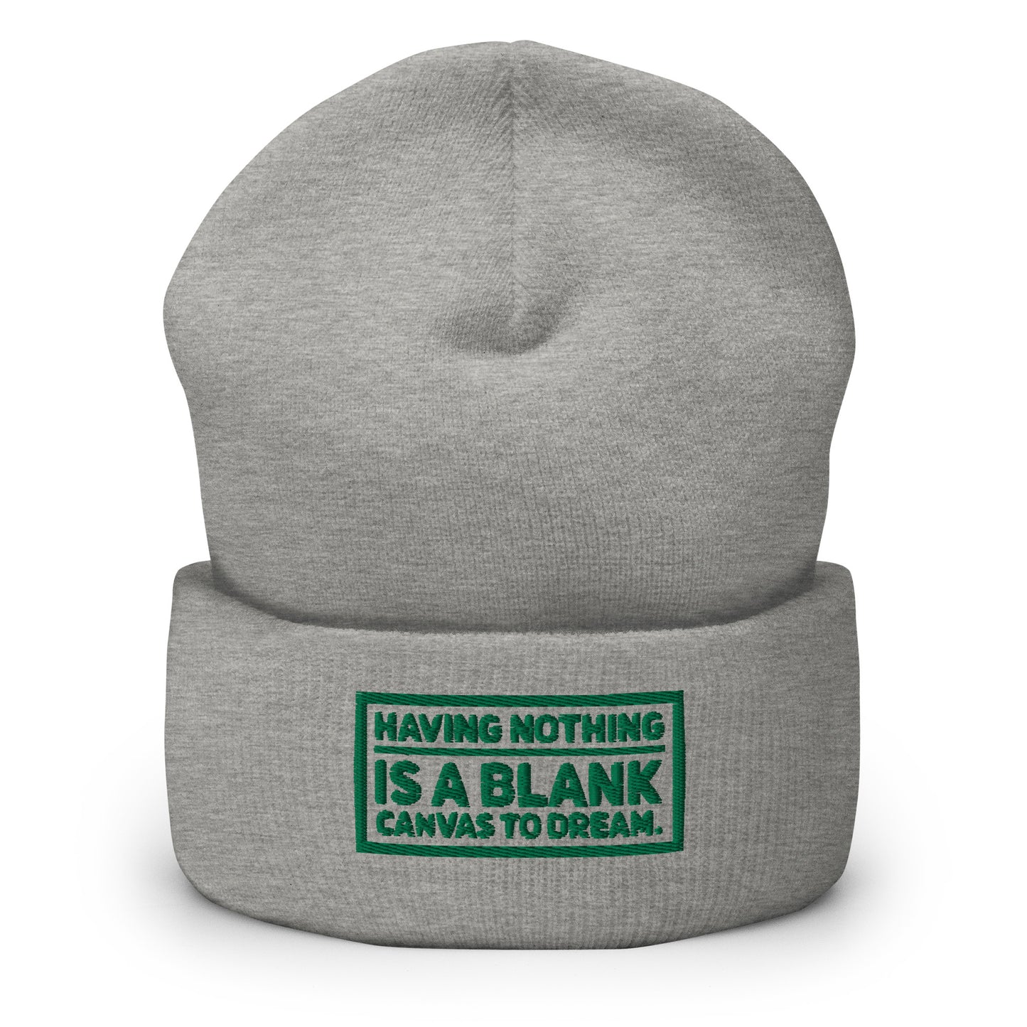 Blank Canvas (Green) Cuffed Beanie