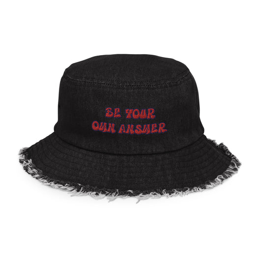 The Answer #1 Distressed Denim Bucket Hat