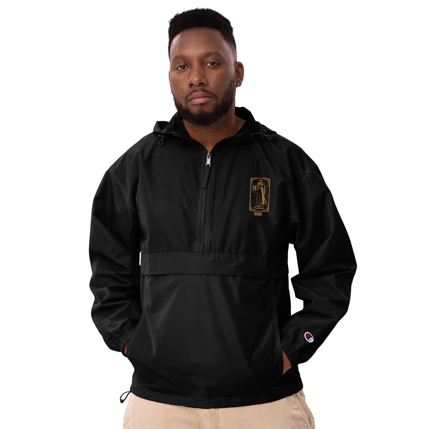 Hermit (Gold) Embroidered Unisex Champion Packable Jacket