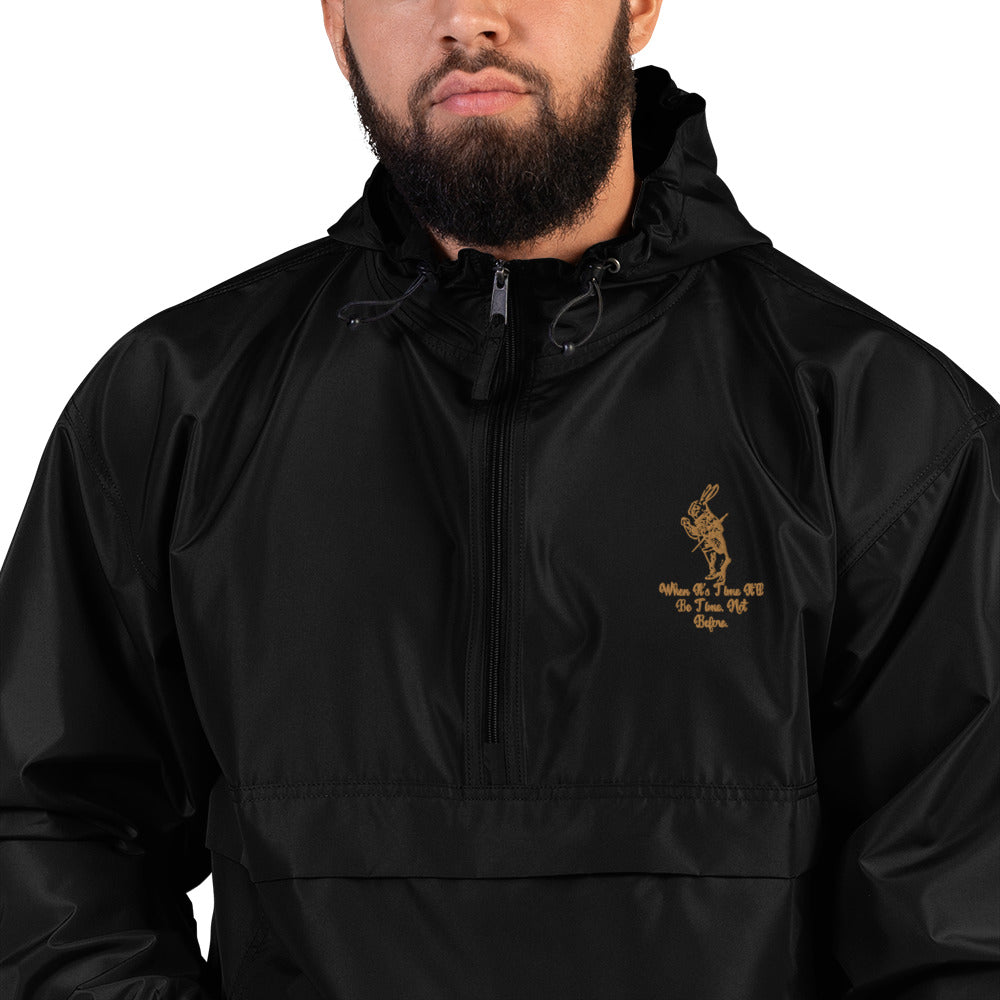 Rabbit (Gold) Embroidered Unisex Champion Packable Jacket