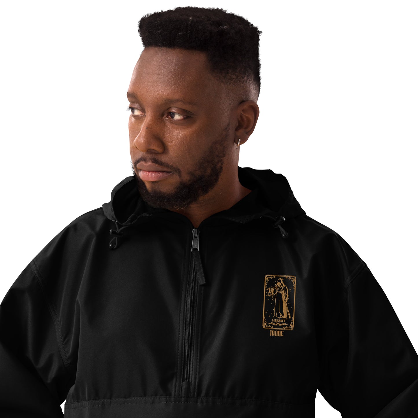 Hermit (Gold) Embroidered Unisex Champion Packable Jacket