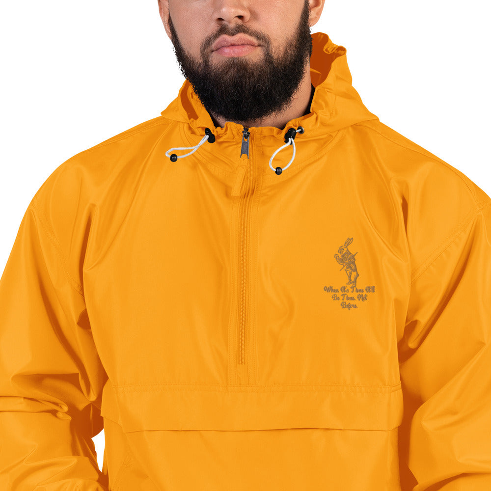 Rabbit (Gold) Embroidered Unisex Champion Packable Jacket