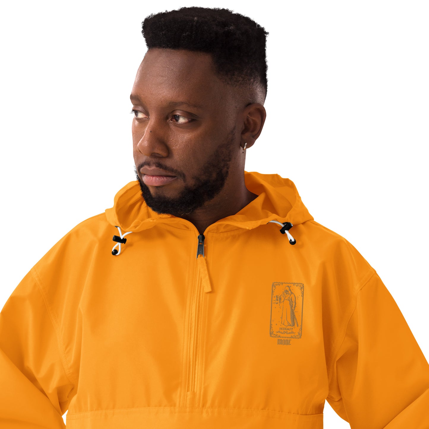 Hermit (Gold) Embroidered Unisex Champion Packable Jacket