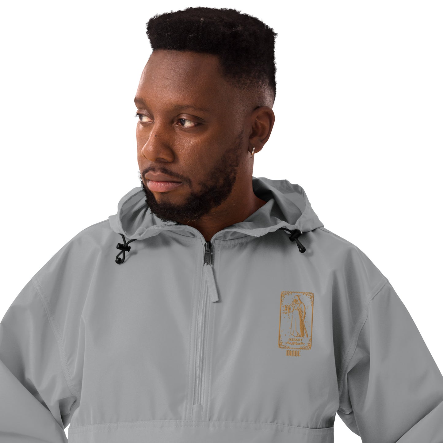 Hermit (Gold) Embroidered Unisex Champion Packable Jacket