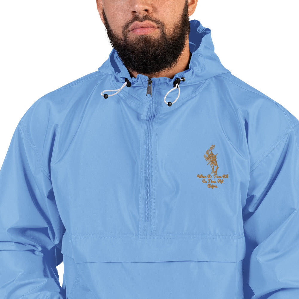 Rabbit (Gold) Embroidered Unisex Champion Packable Jacket