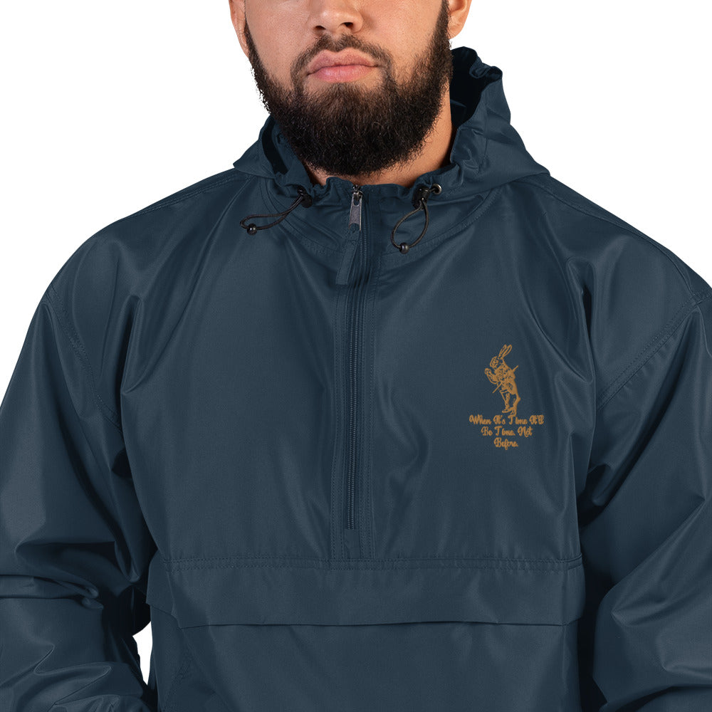 Rabbit (Gold) Embroidered Unisex Champion Packable Jacket