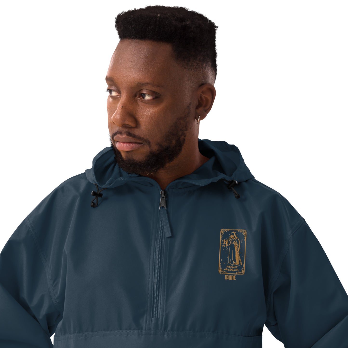 Hermit (Gold) Embroidered Unisex Champion Packable Jacket