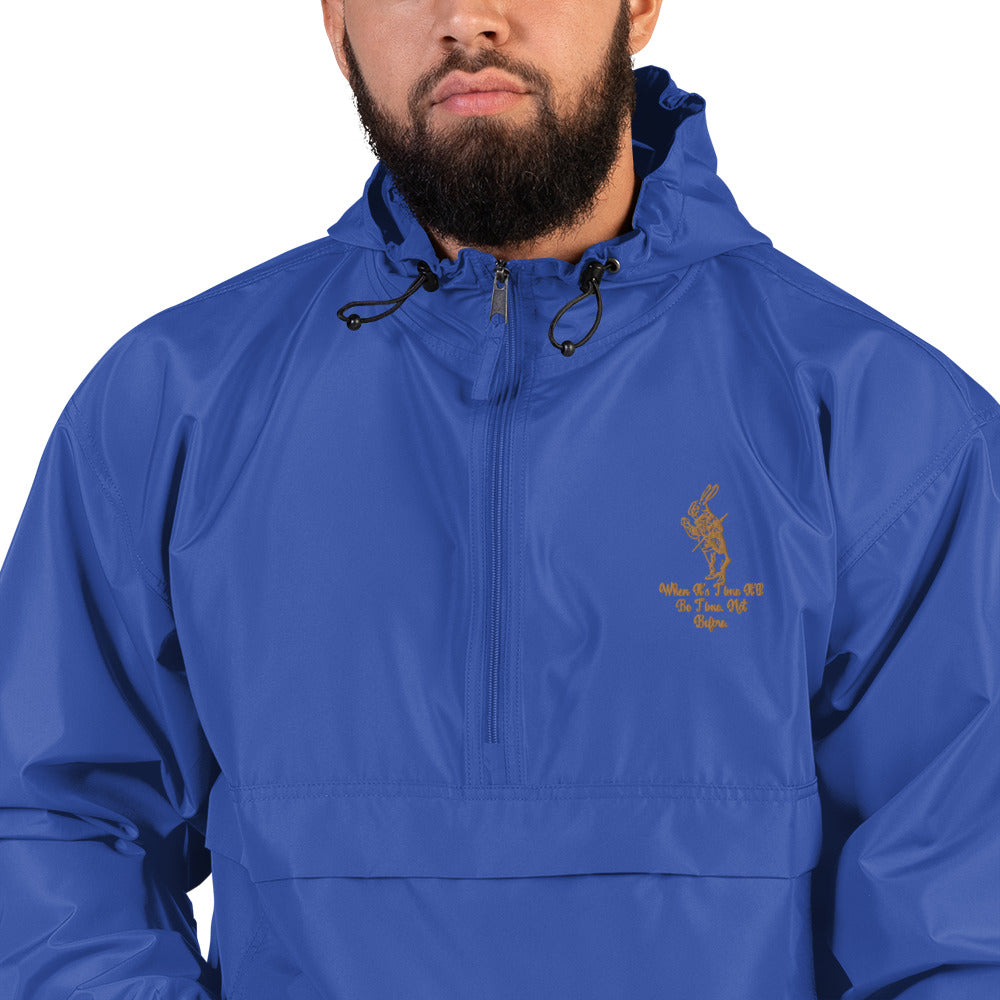 Rabbit (Gold) Embroidered Unisex Champion Packable Jacket